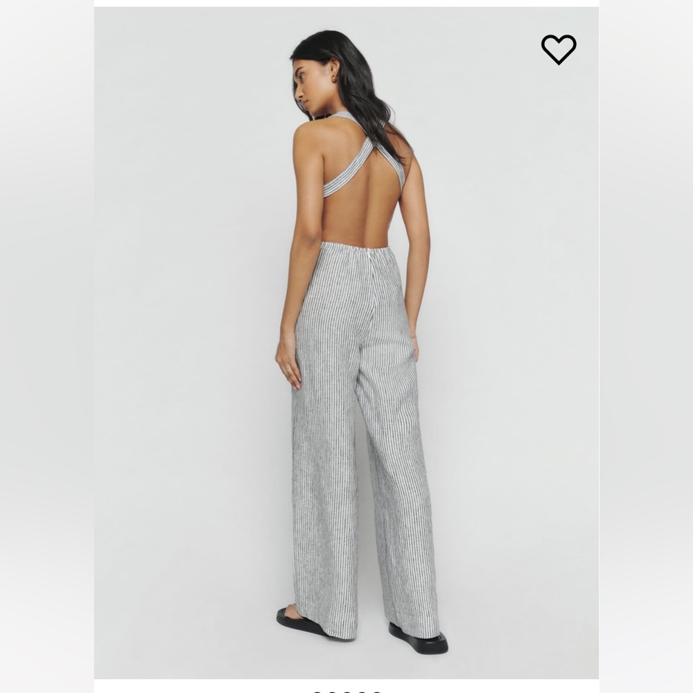 NWT Reformation Linen Vineyard Jumpsuit - 8